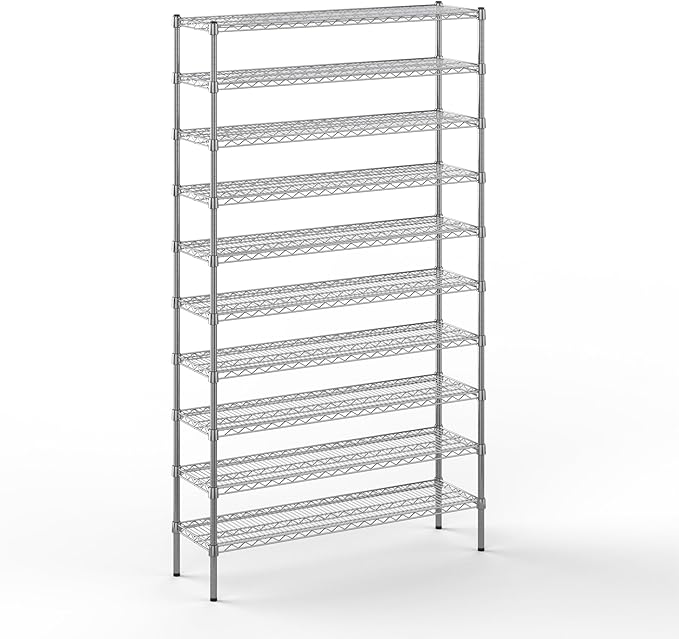 Regal Altair 14" Deep x 48" Wide x 86" Height Wire Shelving Kit | 10-Tier | NSF Commercial Storage Rack Unit