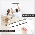 2026 Wall Calendar, Monthly Wall Calendars, Jan 2026 - Jun 2027, Desk Planner (8.5" x 11"), Hanging for Home, School, Office Supplies