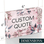 Custom Acrylic Sign Personalized, Custom Desk Name Plate, 18 Styles, (4"x6"), With Gift Box, USA Made by Acryluxe. (Glowing)