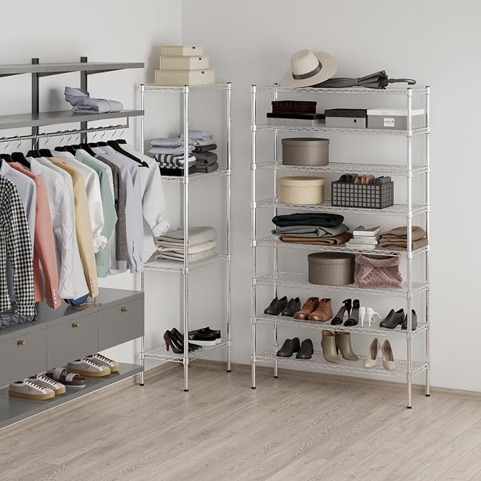 Regal Altair 14" Deep x 42" Wide x 74" Height Wire Shelving Kit | 8-Tier | NSF Commercial Storage Rack Unit