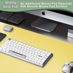 Boutilon Leather Desk Pad Protector,Non-Slip Mouse Pad,Laptop Desk Pad,Office Mouse Mat,Waterproof Leather Desk Blotter,Desk Writing Pad for Office and Home (XXL-Yellow,47.2"x 17")