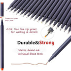 iBayam Journal Planner Pens Colored Pens, Office Supplies, Fine Point Fineliner Drawing Art Markers for Bullet Journaling Scrapbooking Notebook Writing Note Taking Calendar Stationary, 18-Color