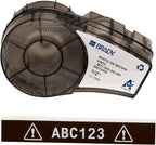 Brady Authentic (M21-500-595-BR) All-Weather Vinyl Label for Indoor/Outdoor ID, Lab and Equipment Labeling, White on Brown- ForM210, M210-LAB, M211, BMP21-PLUS and BMP21-LAB Printers, .5" W, 21' L