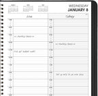 AT-A-GLANCE 2025 Appointment Book Planner, Daily, Two Person Group Planner, 8" x 11", Large, Quarter-Hourly, Black (702220525)