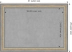 Amanti Art Silver Framed Magnetic Board 29x41 Large Vision Board for use with Magnets, 100% Metal Sheet to Display Items as Office Decor or for Home Organization in mudroom, Kitchen or Kids Room