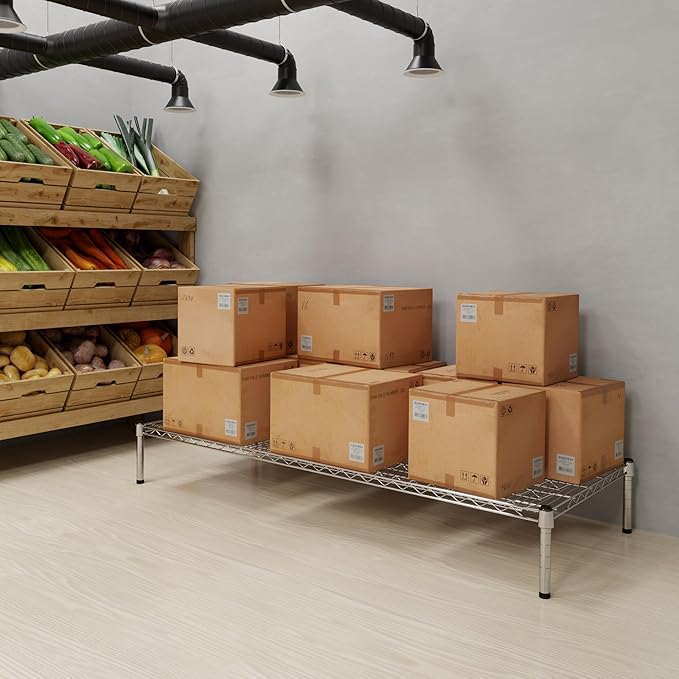 Regal Altair 24" Deep x 60" Wide x 8" Height Wire Shelving Kit | 1-Tier | NSF Commercial Storage Rack Unit