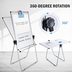 UIFER Stand White Board, Double Sided Magnetic Dry Erase Board Height Adjustable Whiteboard with Sturdy Aluminum Frame for Home Office Classroom, 36 x 24 Inch