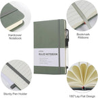 LYDTICK 20 Pack Journals for Writing College Ruled Notebooks Journal in Bulk, Hardcover Notebooks (200Pages) for Note Talking, Lined Bullet Journals for Home School Office, 5.7"x8.4", Olive Green