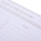 Graphique Large Magnetic Notepad, Gold Stripes–150 Sheets, 6” x 8”–Front Says,“What’s For Dinner”, Sticks to Any Magnetic Surface, Perfect for Shopping Lists, Makes a Great Gift (MLN002)