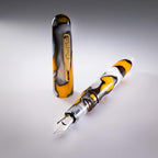 Conklin All American Fountain Pen in Yellowstone – Stub Nib, Unique Yellow, Brown & White Design – Ideal Gift for Calligraphers & Pen Collectors