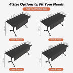 Goakwwuz Conference Room Table, Folding Conference Tables,Thicken Grey Tabletop,Flip Top Wooden Seminar Meeting Room Table for Conference Room Offices (8, BlackWoodGrain, 61.0“)