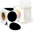 2 Inch Round Color Coding Labels (500 Count) - Black Dot Stickers Round Labels with Dispenser Box for Warehouse, Filing, Industrial, Office Organization