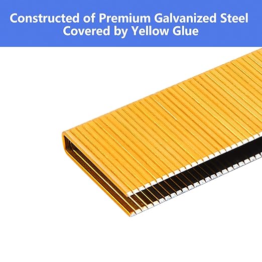 SimCos 18 Gauge 1/4" Narrow Crown Staples, Galvanized Upholstery Staples for 18 GA Pneumatic or Electric Stapler or Staple Gun (1/2"+5/8"+3/4"+1"+1 1/4"+1 1/2"-4600pcs)