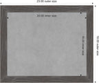 Amanti Art Grey Framed Magnetic Board 19x23 Small Vision Board for use with Magnets, 100% metal sheet to display items as office decor or for home organization in mudroom, kitchen or kids room