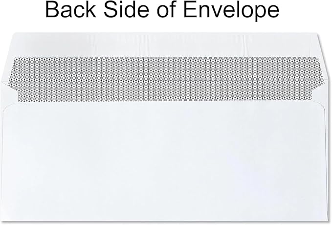 2500#10 Commercial Custom Printed Envelopes, White, Single Left Window, Self Seal, Security Tinted, Text and Logo Customization, Size 4-1/8 x 9-1/2 Inches, 24 LB