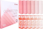 Unjoo White Correction Tape, Easy To Use Cute Applicator for Instant Corrections, For school, Office Workers (Gradient Pink, 5M/196" x 0.2",12pack)