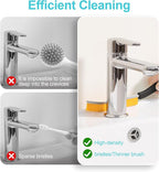 JOYMOOP 4 Pack Crevice Cleaning Brush, Black Hard Bristle Grout Brush, House Cleaning Supplies, Magnetic Gap Cleaning Brush for Kitchen, Bathroom, Window, Toilet, Multifunctional Cleaning Tools