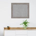 Amanti Art Grey Framed Magnetic Board 25x29 Medium Vision Board for use with Magnets, 100% Metal Sheet to Display Items as Office Decor or for Home Organization in mudroom, Kitchen or Kids Room