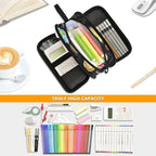 BOENLE Solar System Space Planets Pencil Case Box Boys Girls Large Pencil Pouch with Zipper Compartments Big Capacity Stationery Pen Bag Organizer for Kids Teens Adults School