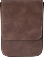 MIVLXLX Leather 6 Fountain Pen/Pencil Tray Case, Handmade, Magnetic Closure with Drawer Design, Gift Choice for Man/Woman/Office, 6 Slots（gray）