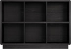 ChooChoo 6 Cube Storage Organizer, Wooden Bookcase with Storage, Cube Storage Bookshelf for Bedroom and Home Office, Black
