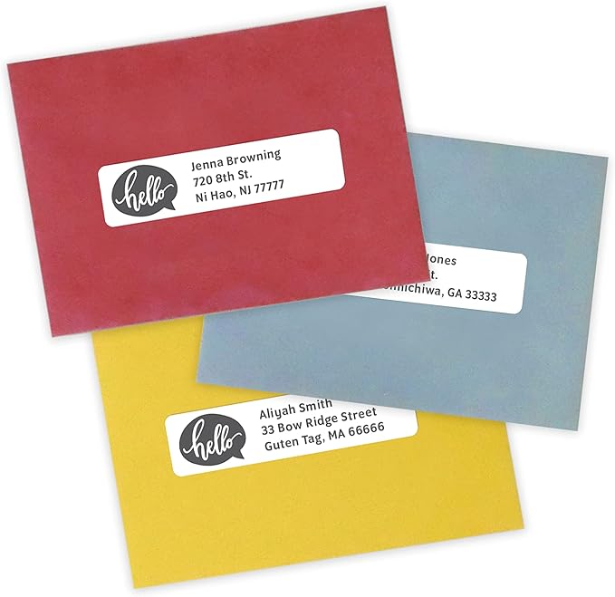 MACO Printable Labels for Mailing - Laser/Ink Jet Compatible Shipping Address Labels, 20 per Sheet, 1" x 4", Box of 250 Pages/5000 Labels, White