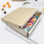 Lineco Museum Archival Storage Box, 11.75x14.75x3 in. Drop Front Design. Acid-Free with Metal Edge. Organize Photos, Pictures, Prints, Documents, Crafts, DIY. Tan, 1 Pack