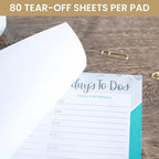 bloom daily planners Undated Daily Timed to-Do List Pad - Tear Off Planning Sheets - 6" x 9" - Color Blocking Marble