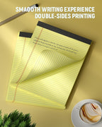 24 Pack Legal Pads 8.5 x 11 College Ruled Writing Pads, 720 Sheets Legal Note Pads 8.5 x 11 Narrow Ruled Lined Paper Pads, Perforated Notepads Notebook Yellow Paper Tablets 30 Sheets Per Notepad