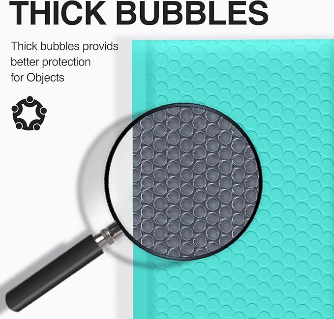 UCGOU Bubble Mailers 10.5x16 Inch Teal 25 Pack Poly Padded Envelopes Large #5 Mailing Packages Opaque Packaging Postal Self Seal Adhesive Waterproof Boutique Shipping Bags for Clothes