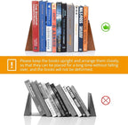 DRELIFAM Wood Handmade Heavy Duty Bookends for Shelves Decorative Book Ends to Hold Books for Office