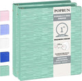POPRUN 3 Ring Binder 1 Inch, PVC-Free, Holds 175 Sheets of 8.5 x 11 Paper, Extra Durable Organizer with 2 Pockets for School & Office, Heavy-Duty, 2 Pack, Midnight Green