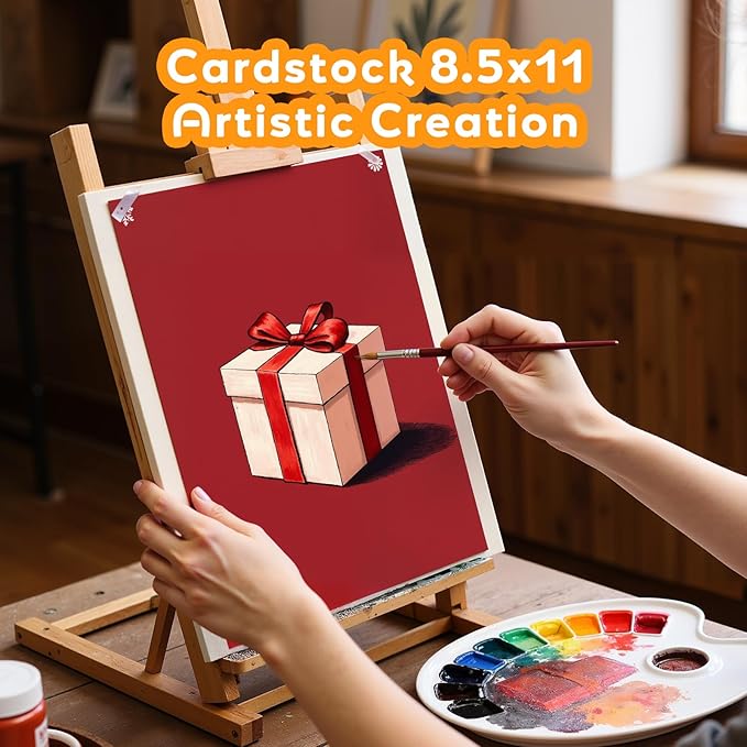 Red Cardstock 8.5" x 11 ", Valentine Day Cardstock Paper, 40 Sheets Red Card Stock, Heavy Card Stock for Invitations, Art, Drawing, Menu, DIY Card, Tags, Crafts Certificates, School, Office Printing