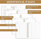 2026 Planner, Weekly and Monthly Planners with Tabs, A5 Spiral Bound Daily Calendar 2026 Planner, 12 Month Agenda Organizers from Jan. to Dec., Flexible Cover Appointment Book(Black Gold Flower)