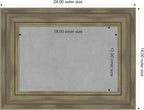 Amanti Art Grey Framed Magnetic Board 18x24 Small Vision Board for use with Magnets, 100% Metal Sheet to Display Items as Office Decor or for Home Organization in mudroom, Kitchen or Kids Room