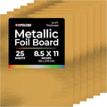 Hygloss Metallic Cardstock Sheets – 25 Shiny Gold Sheets, 8.5” x 11” - Sturdy 10 pt. – Metallic Foil Board Paper for Crafts, Scrapbooking, Posters & Decorations