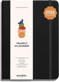 Anecdote 2026 Planner: 52 Week Daily Planner, Yearly, Monthly & Weekly Workflow for Planning Your Success – Vegan Leather Hardcover, Start Anytime & Achieve your Goals - Black