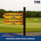 Custom Left Arrow Metal Sign by DC | Directional Signs for Indoor & Outdoor Use | Personalized Rust-Free Metal Yard Display | Customized Weatherproof Road Arrow Marker | Multiple sizes | Made in USA