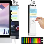 2pcs Office Desk Accessories Monitor Memo Board Computer Message Board Office Supplies for Women Men Computer Sticky Note Holder Home Desktop Message Office Decor (Bunny with Pen Monitor Memo Pad)