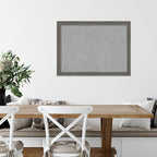 Amanti Art Grey Framed Magnetic Board 23x31 Medium Vision Board for use with Magnets, 100% Metal Sheet to Display Items as Office Decor or for Home Organization in mudroom, Kitchen or Kids Room