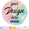 AHEADGOODS Custom Stickers - Personalized Labels, Customized Stickers with Any Design Image Logo Text, 100 Labels (Circle, 4"x4")