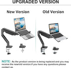 MOUNT PRO Laptop Arm Mount for Desk, 2 in 1 Function Monitor Laptop Stand, Fits Max 17" Notebook and 32" Computer Screen, Aluminum Single Monitor Holder with Adjustable Tray, Holds up to 22lbs