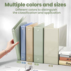 SUNEE 3 Ring Binder 2 Inch 1 Pack, Clear View Binder Three Ring PVC-Free (Fit 8.5x11 Inches) for School or Office Supplies, Sage Green