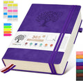 PERCUN B5 Lined Journal Notebook - 365 Page Large Leather Journals for Writing Women Men，Hardcover Notebook with 100Gsm Thick Pages，Daily Diary for Travel, Work，School，College Ruled (7.6" x 10.3")