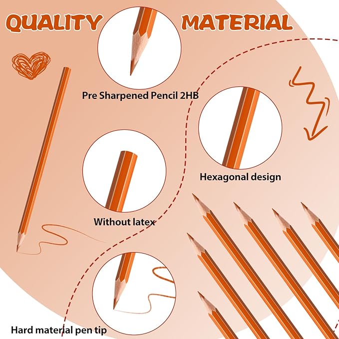 sqzrmdcg 36 PCS Orange Colored Pencils, Pre-sharpened Professional Wooden Art Pencils Set for Artists Painting | Premium Drawing Sketching Supplies(Orange)