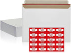 30 Pack 10x13.5 inches Rigid Mailers – Self-Seal White Photo Mailers – Heavy-Duty Mailing Supplies for Documents, Photos, Magazines, and Literature