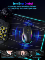 Mouse Pad with Magnetic Wireless Charging, Large Desk Pad Protector, RGB Black Mousepad Desk Mat with 15W Fast Charger, 4mm Thick Non-Slip, Waterproof Laptop Writing Pad for Office, Home, Gaming