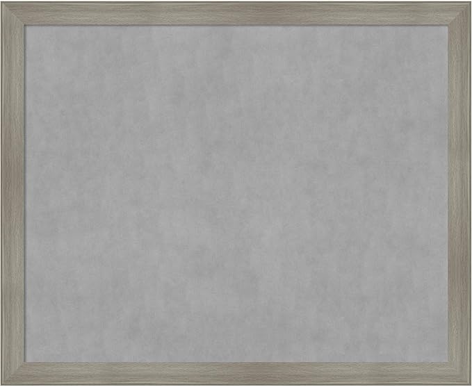Amanti Art Grey Framed Magnetic Board 36x44 X-Large Vision Board for use with Magnets, 100% Metal Sheet to Display Items as Office Decor or for Home Organization in mudroom, Kitchen or Kids Room