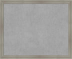 Amanti Art Grey Framed Magnetic Board 36x44 X-Large Vision Board for use with Magnets, 100% Metal Sheet to Display Items as Office Decor or for Home Organization in mudroom, Kitchen or Kids Room