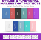 MAILERVIEW Purple Small Bubble Mailers 4x8 Inch #000 | Thick Padded Poly Bubble Mailer Envelopes | 500 Pack Bulk | Trading Card Sports Card Shipping